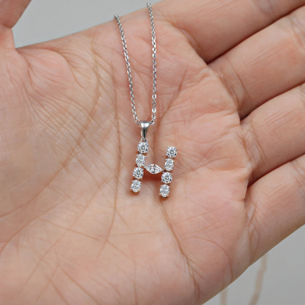 H Alphabet Diamond Pendant | Earthly Jewels