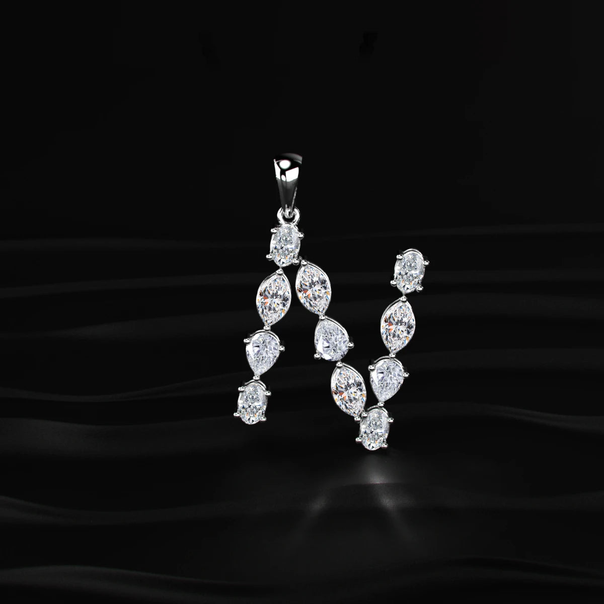 N Alphabet Diamond Pendant | Earthly Jewels