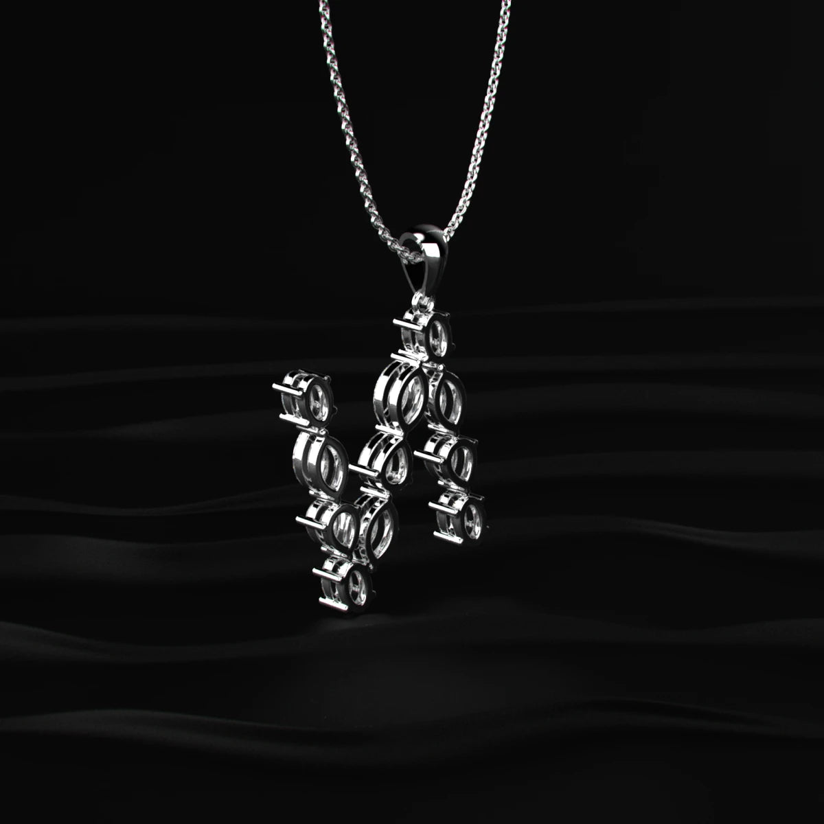 N Alphabet Diamond Pendant | Earthly Jewels