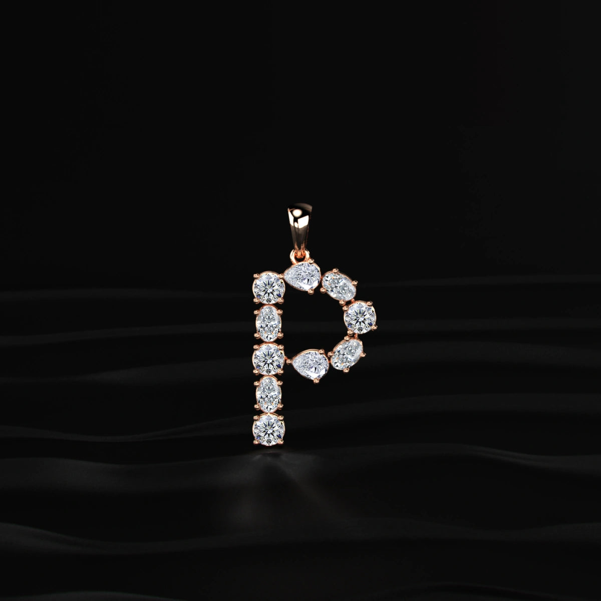 P Alphabet Diamond Pendant | Earthly Jewels