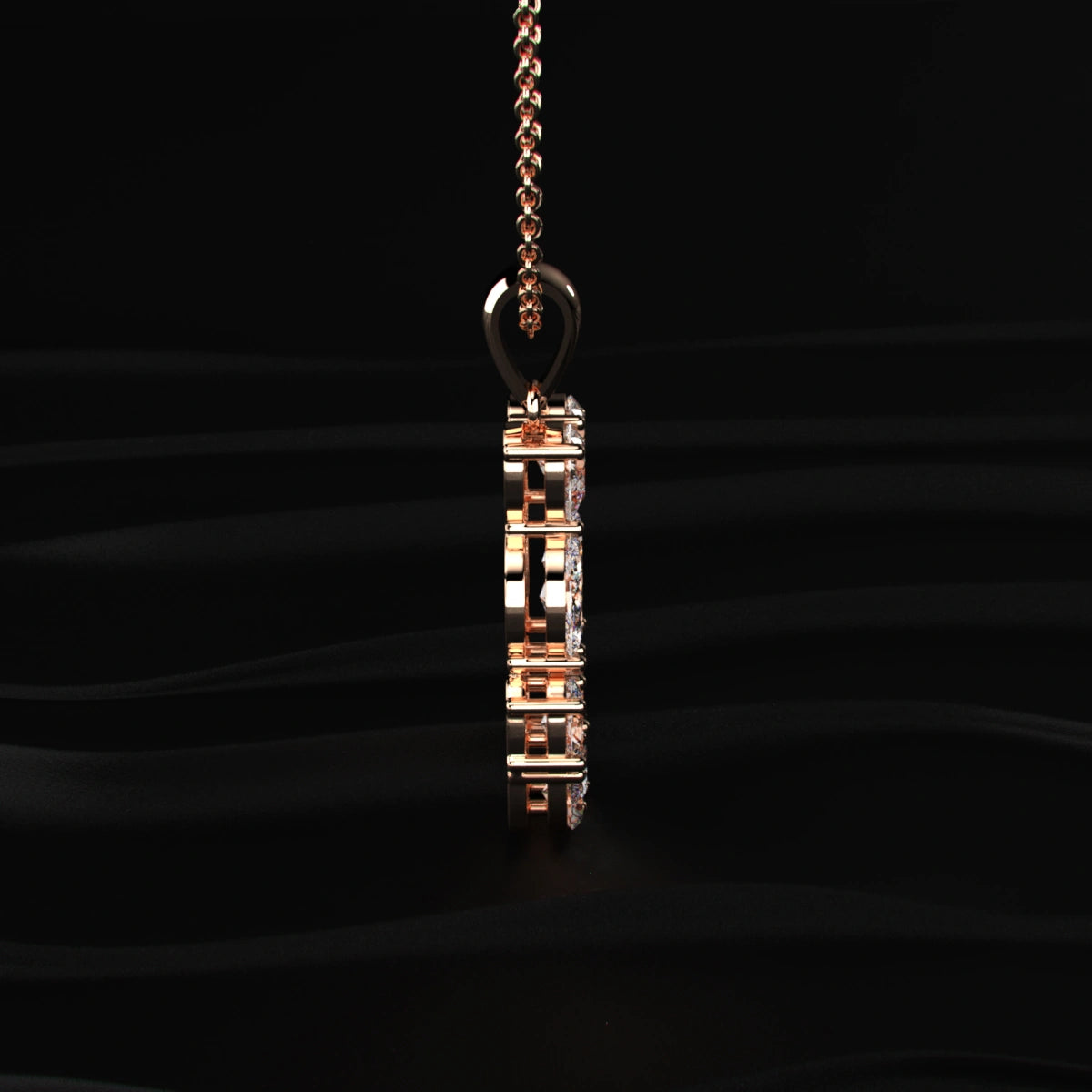 U Alphabet Diamond Pendant | Earthly Jewels