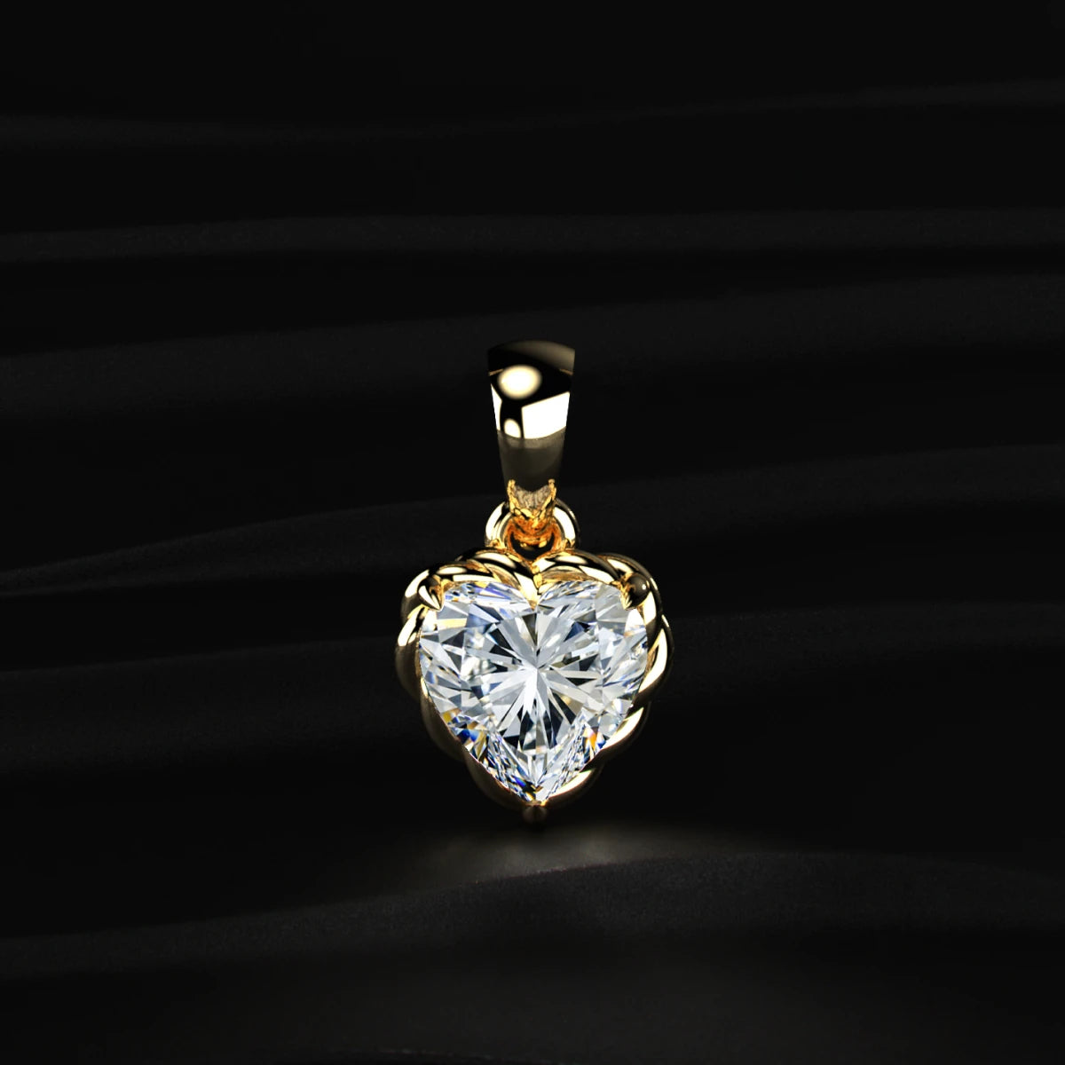 Heart Shape Diamond Solitaire Pendant | Earthly Jewels