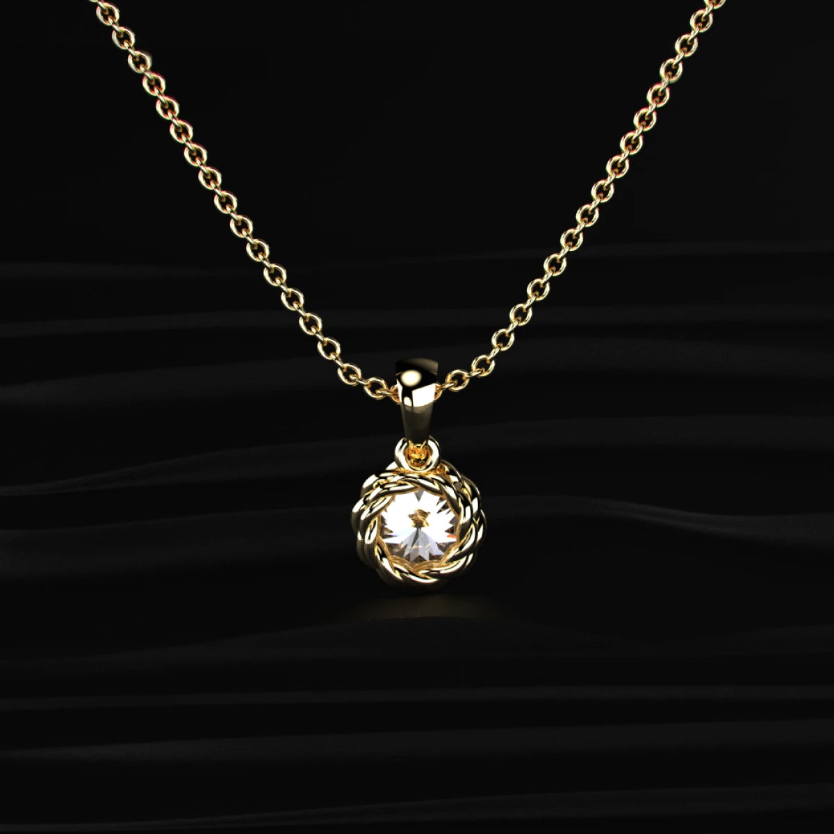 Round Cut Diamond Solitaire Pendant | Earthly Jewels