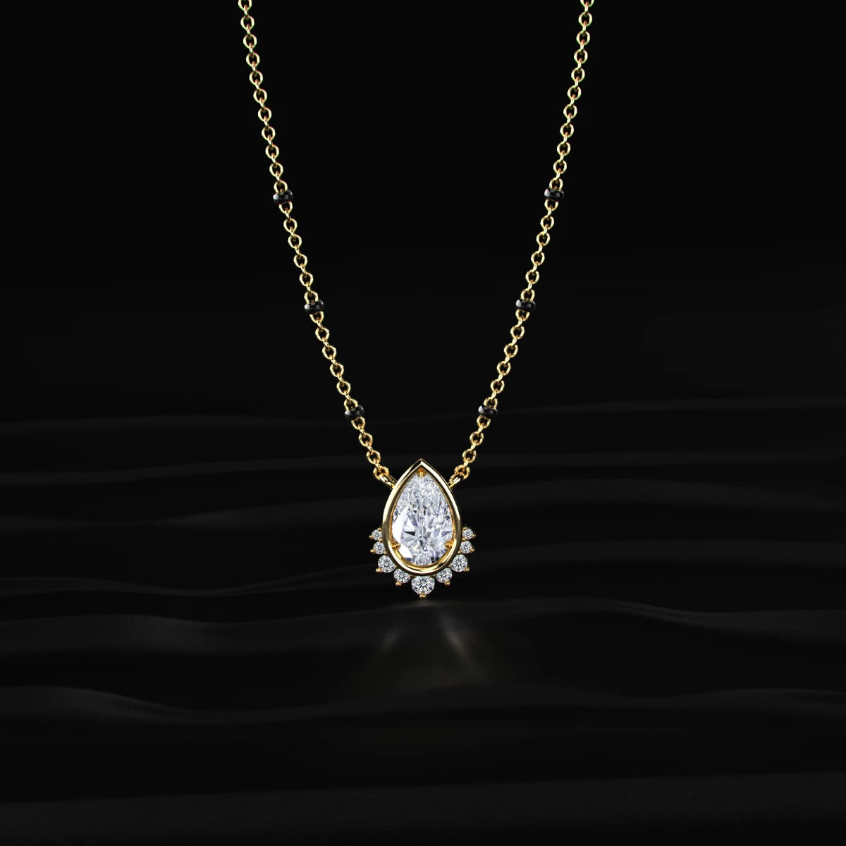 Pear Shape Diamond Mangalsutra