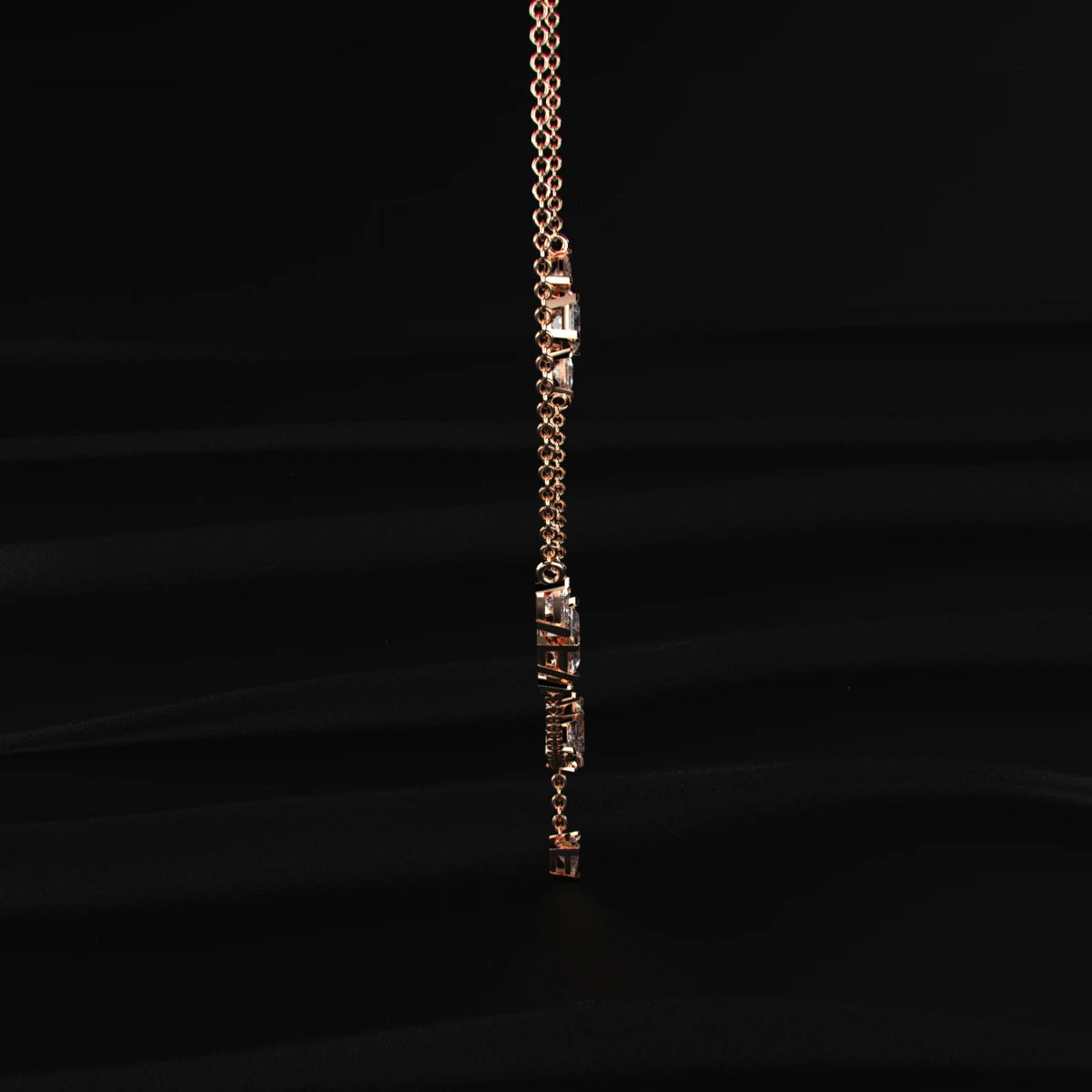 Asscher Diamond Drop Necklace