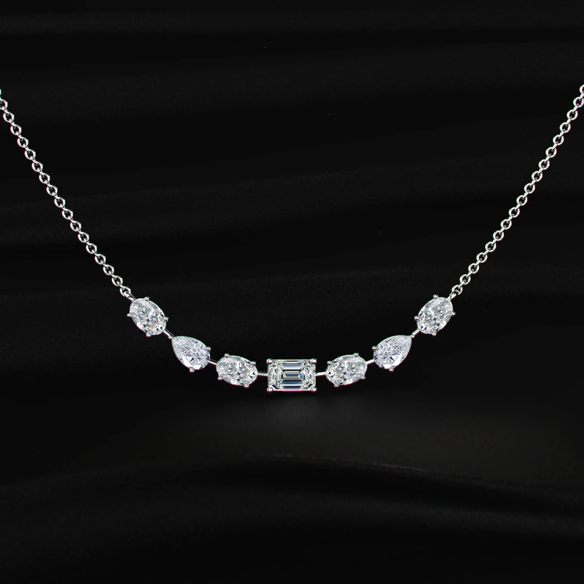 Multi-Shape Diamond Accent Necklace