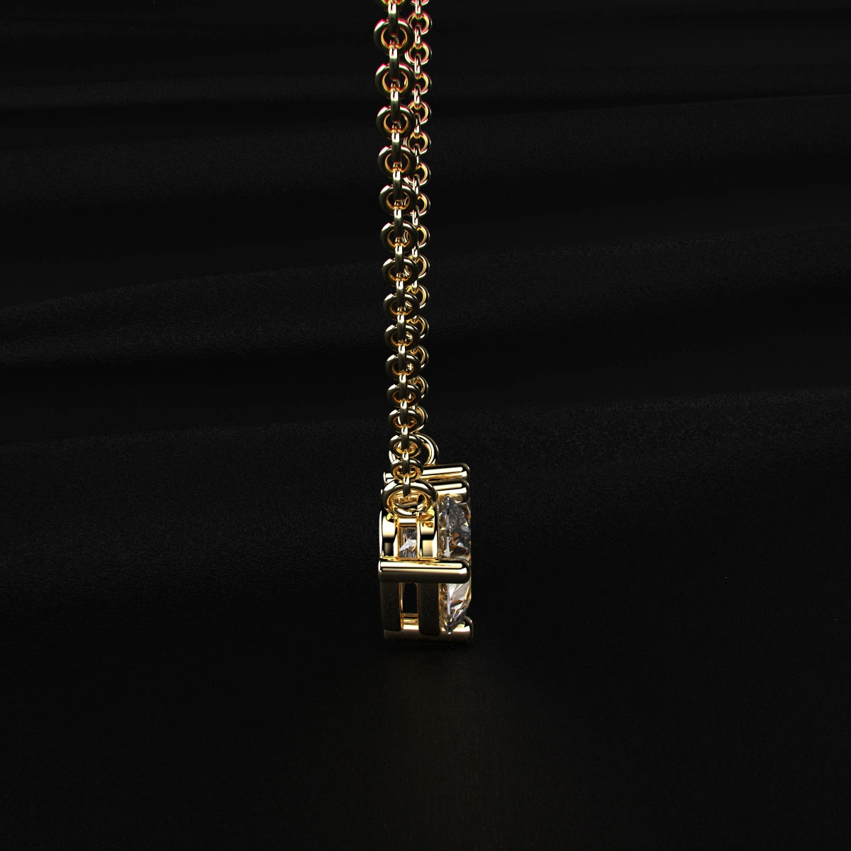 Double Pear Diamond Necklace