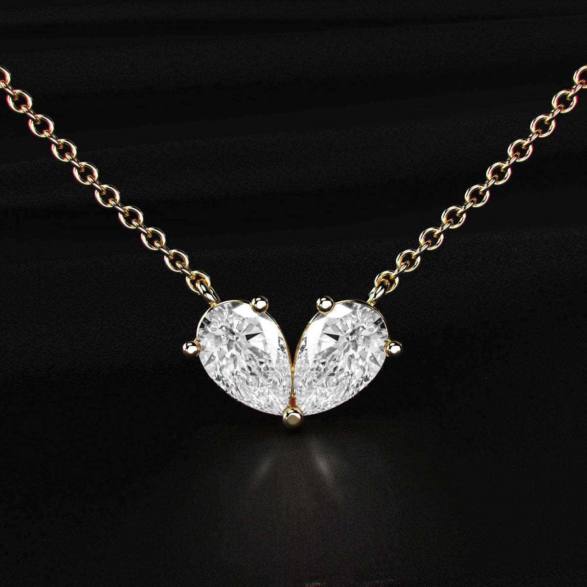 Pear Diamond Necklace
