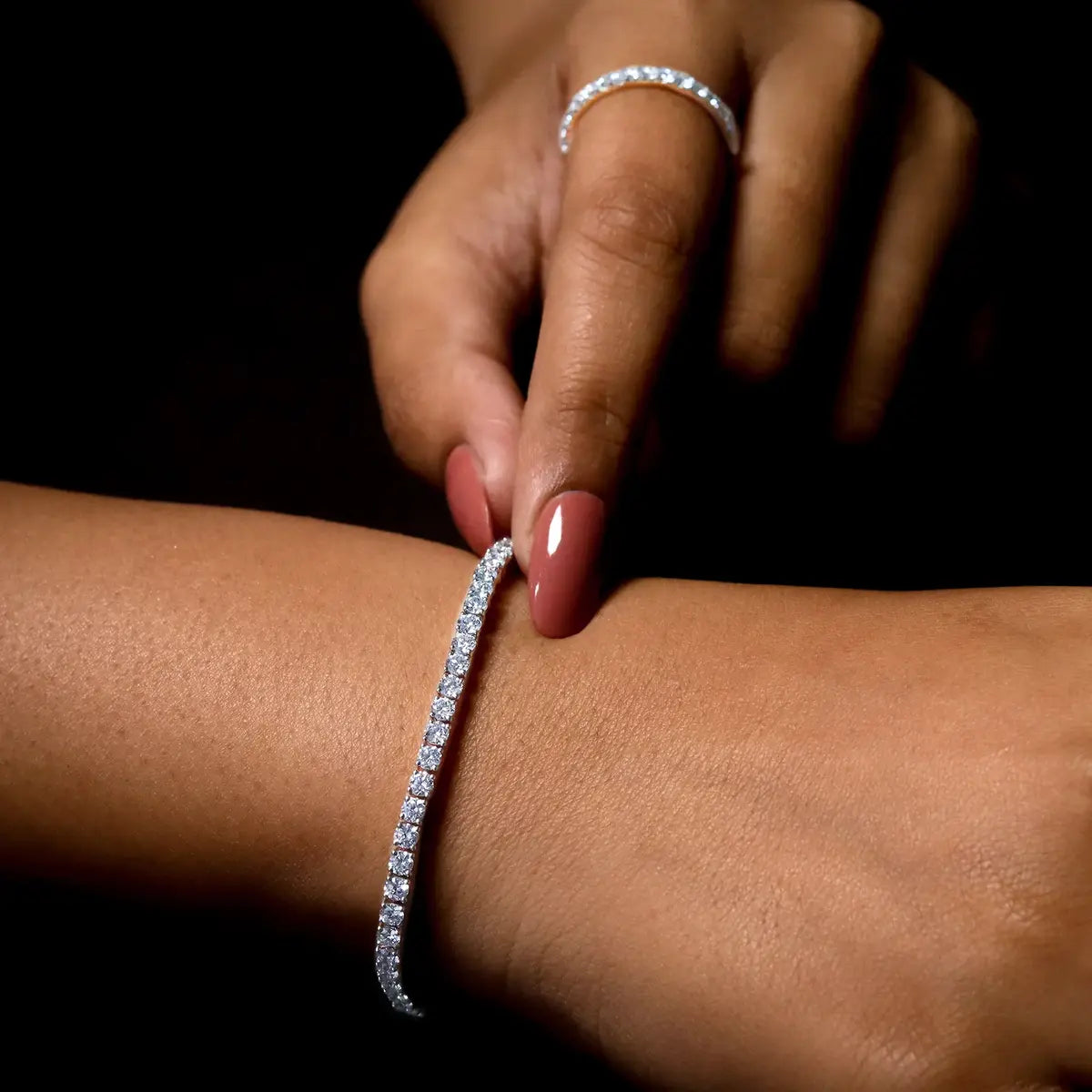Classic 0.09 Pointer Tennis Bracelet | Earthly Jewels