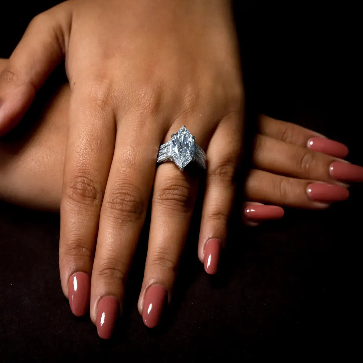 Marquise Cut Solitaire Diamond Ring | Earthly jewels