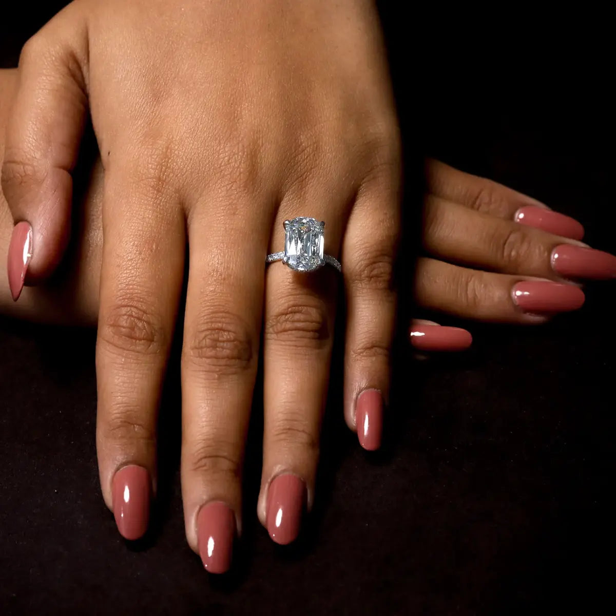 Cushion Cut Hidden Halo Engagement Ring | Earthly Jewels