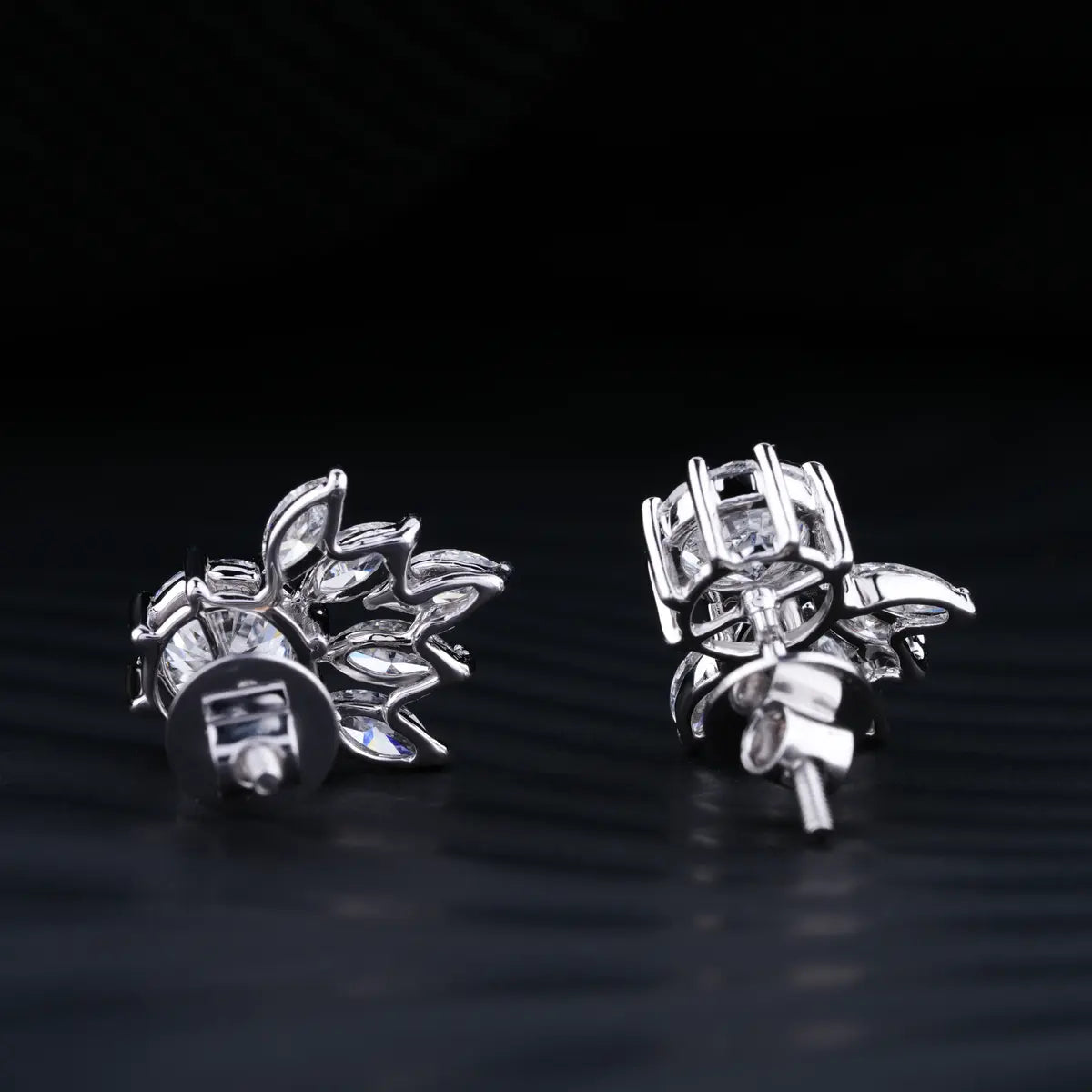 Flower Diamond Stud Earrings | Earthly Jewels
