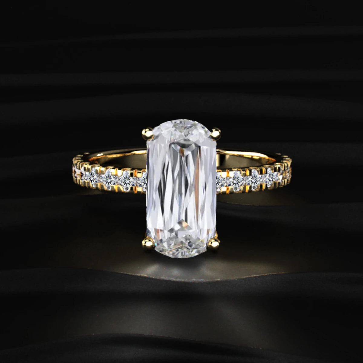 Basket of Mixed Cushion Solitaire Ring | Earthly Jewels