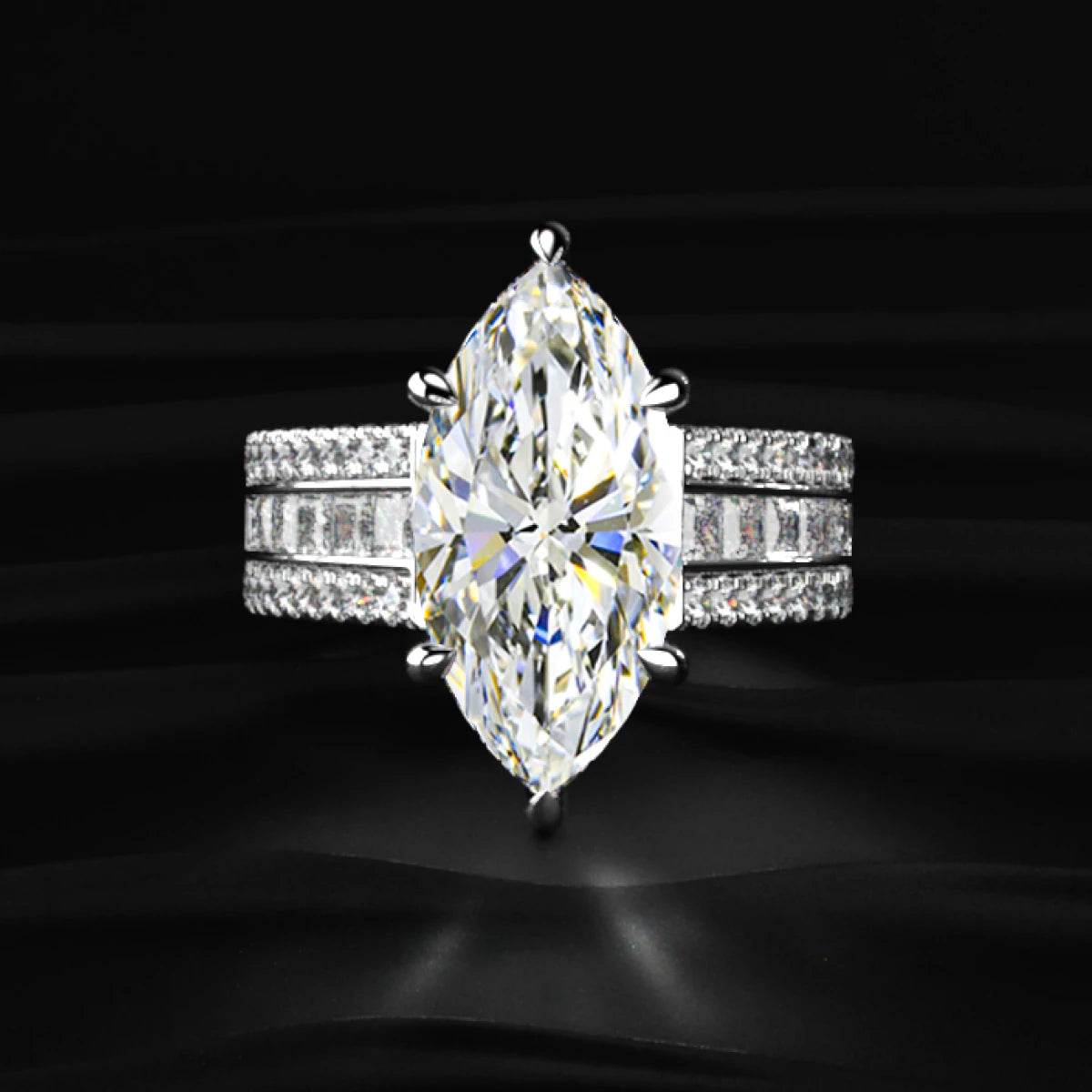 Marquise Cut Solitaire Diamond Ring | Earthly Jewels
