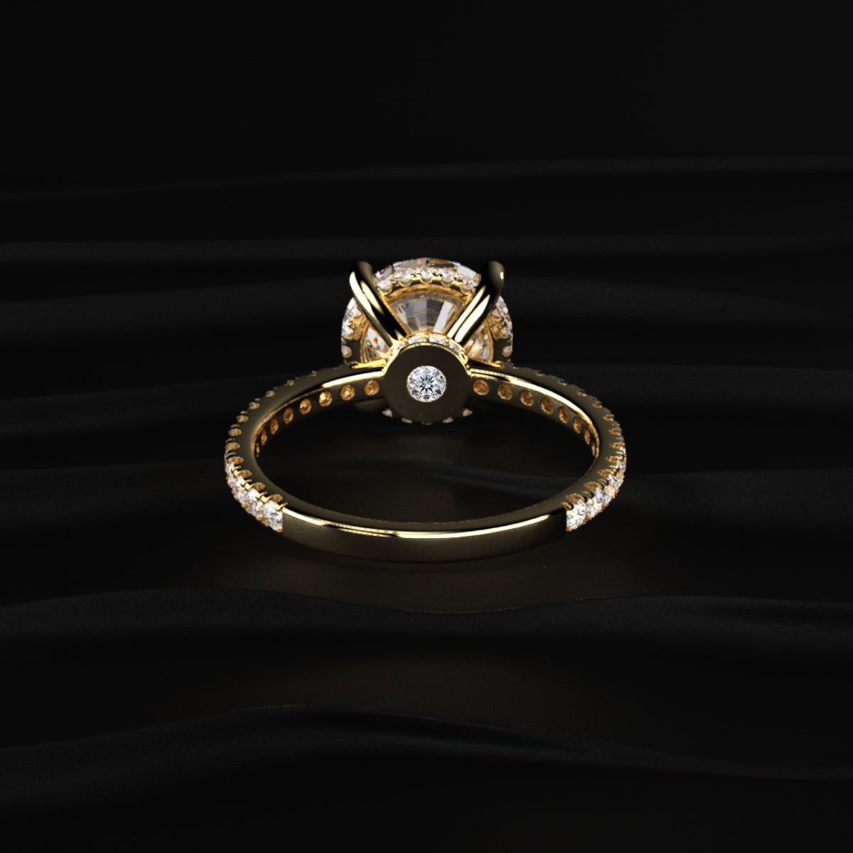 Round Diamond Ring With Hidden Halo | Earthly Jewels