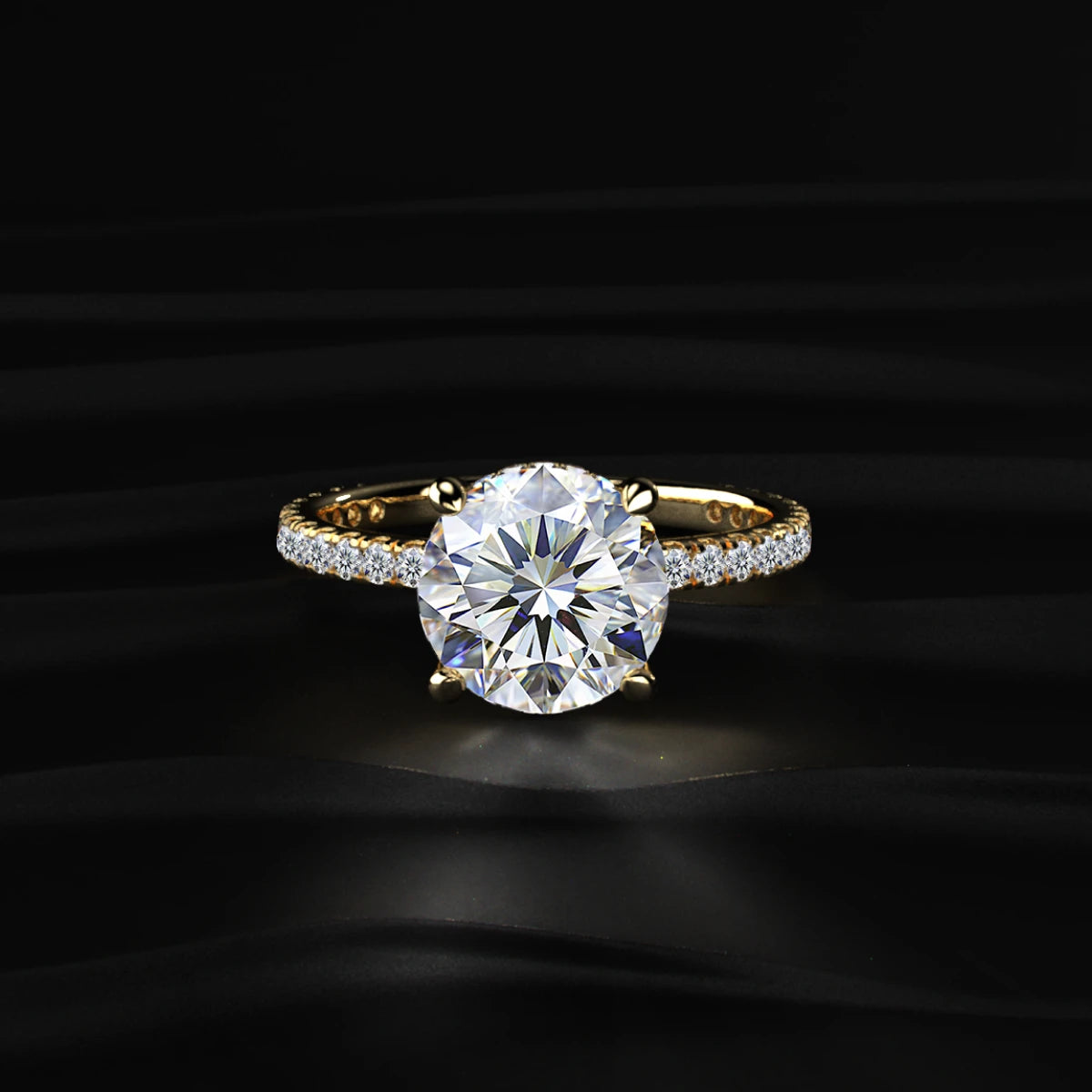 Round Diamond Ring With Hidden Halo | Earthly Jewels #diamond-shape_round
