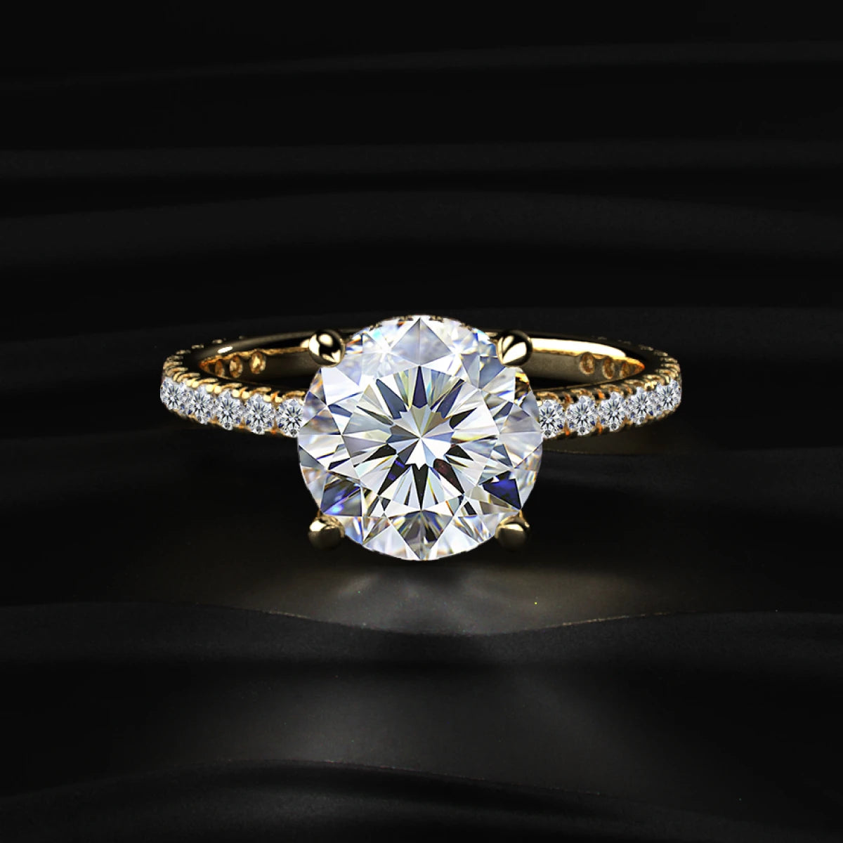 Round Diamond Ring With Hidden Halo | Earthly Jewels #diamond-shape_round