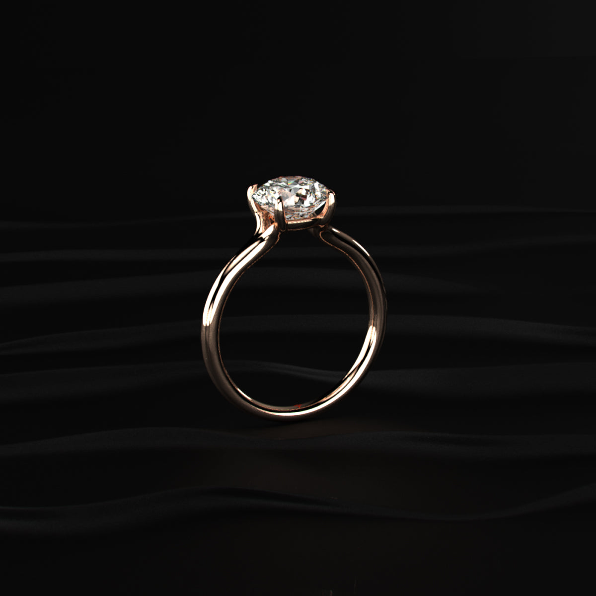 2 Carat Round Solitaire Diamond Ring | Earthly Jewels