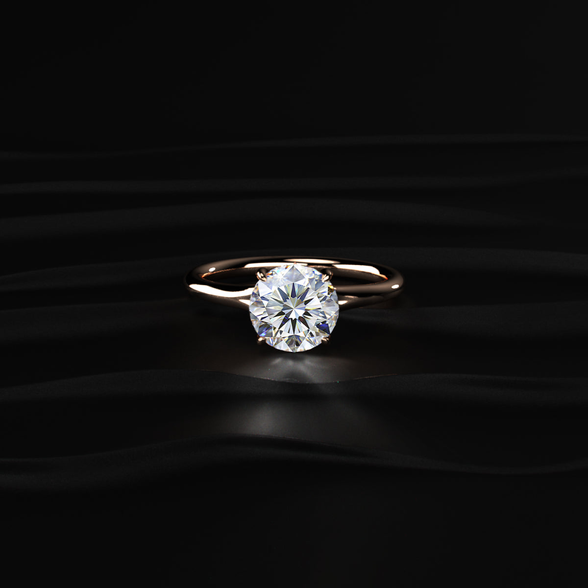 2 Carat Round Solitaire Diamond Ring