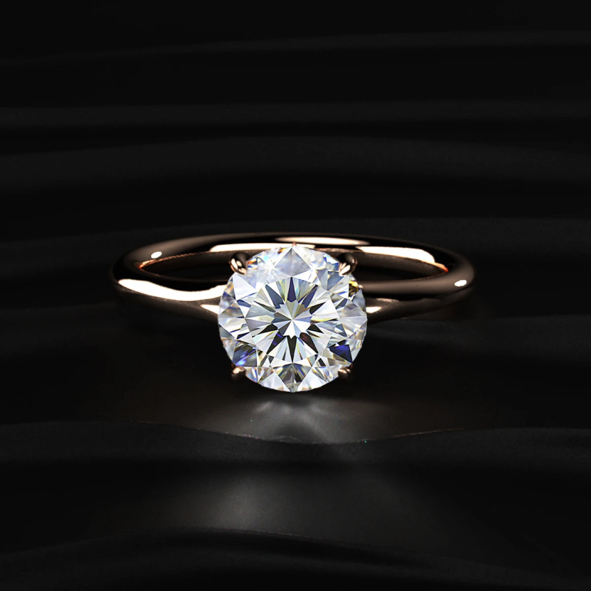 2 Carat Round Solitaire Diamond Ring | Earthly Jewels