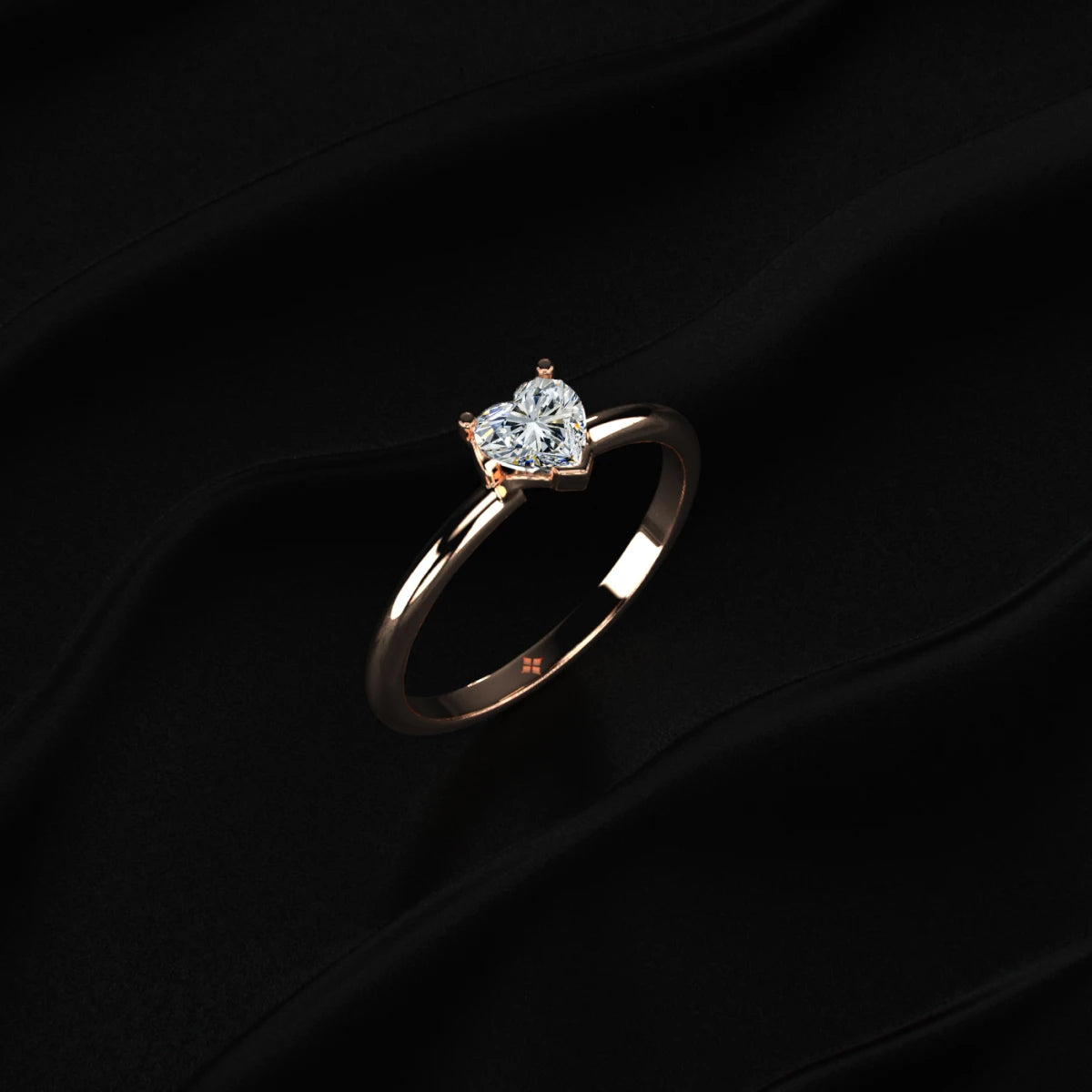 Heart Shape Solitaire Ring | Earthly Jewels