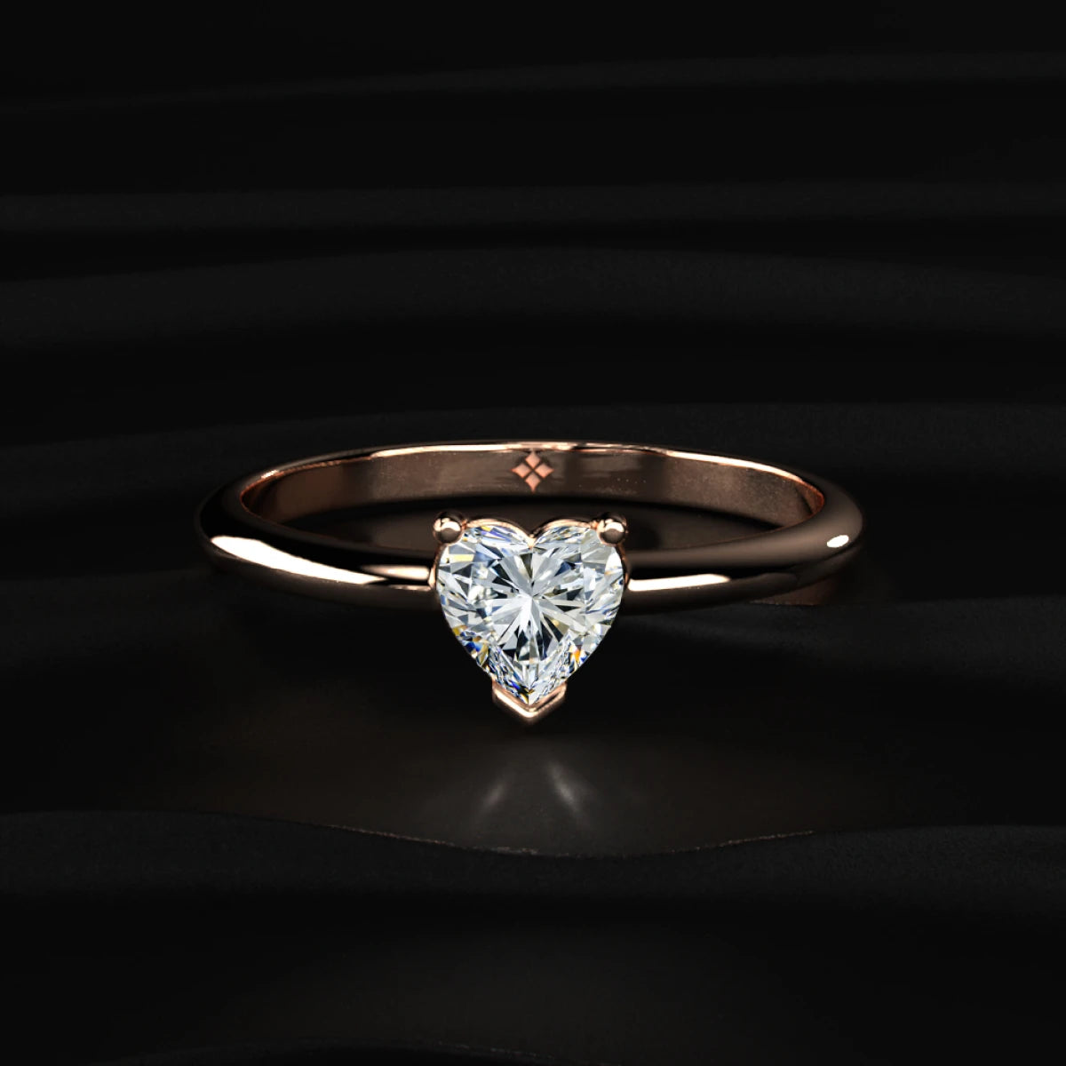 Heart Shape Solitaire Ring | Earthly Jewels