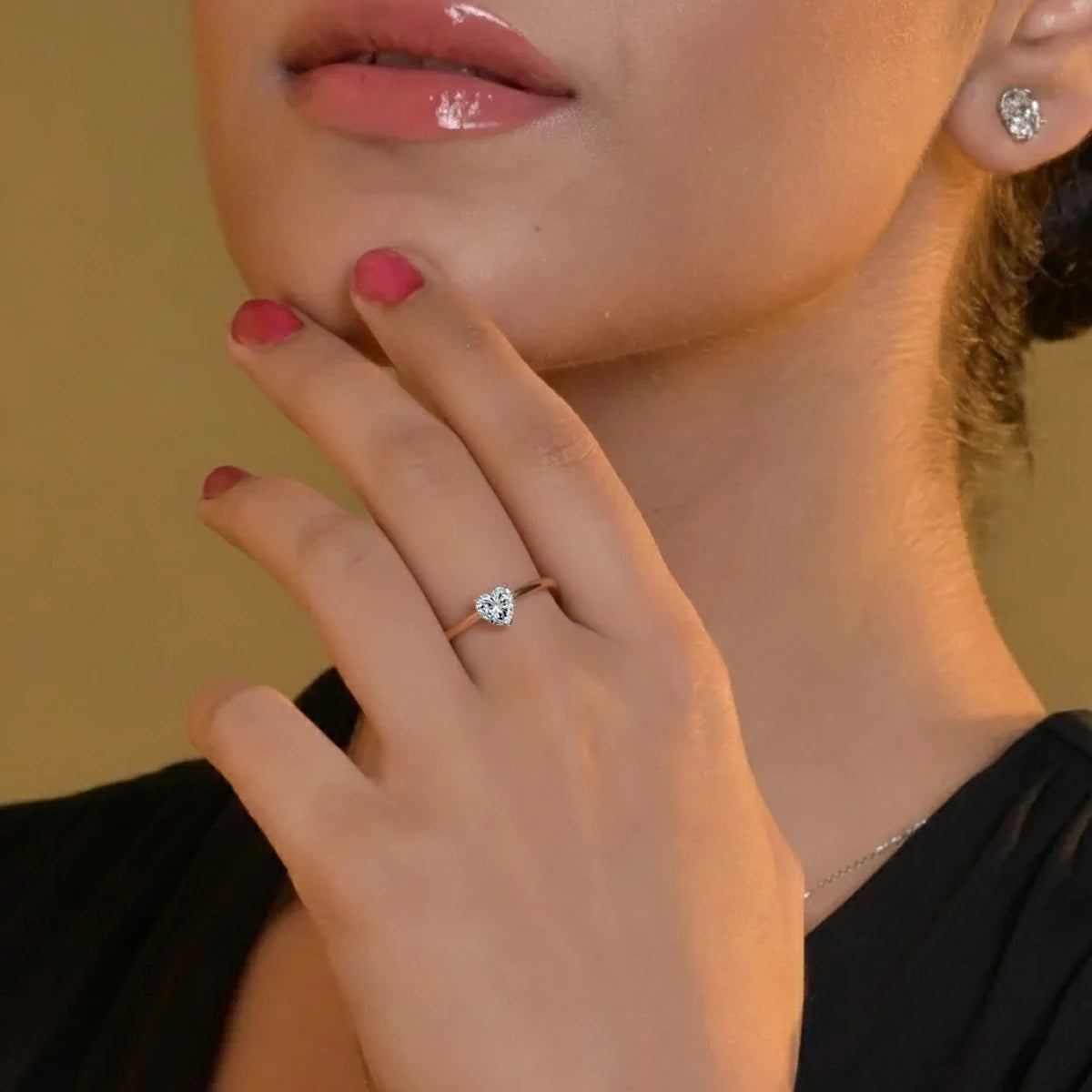 Heart Shape Solitaire Ring | Earthly Jewels