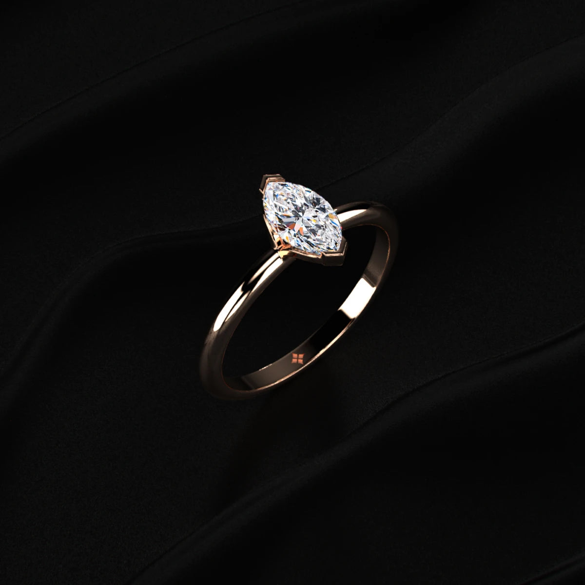 Marquise Solitaire Engagement Ring | Earthly Jewels