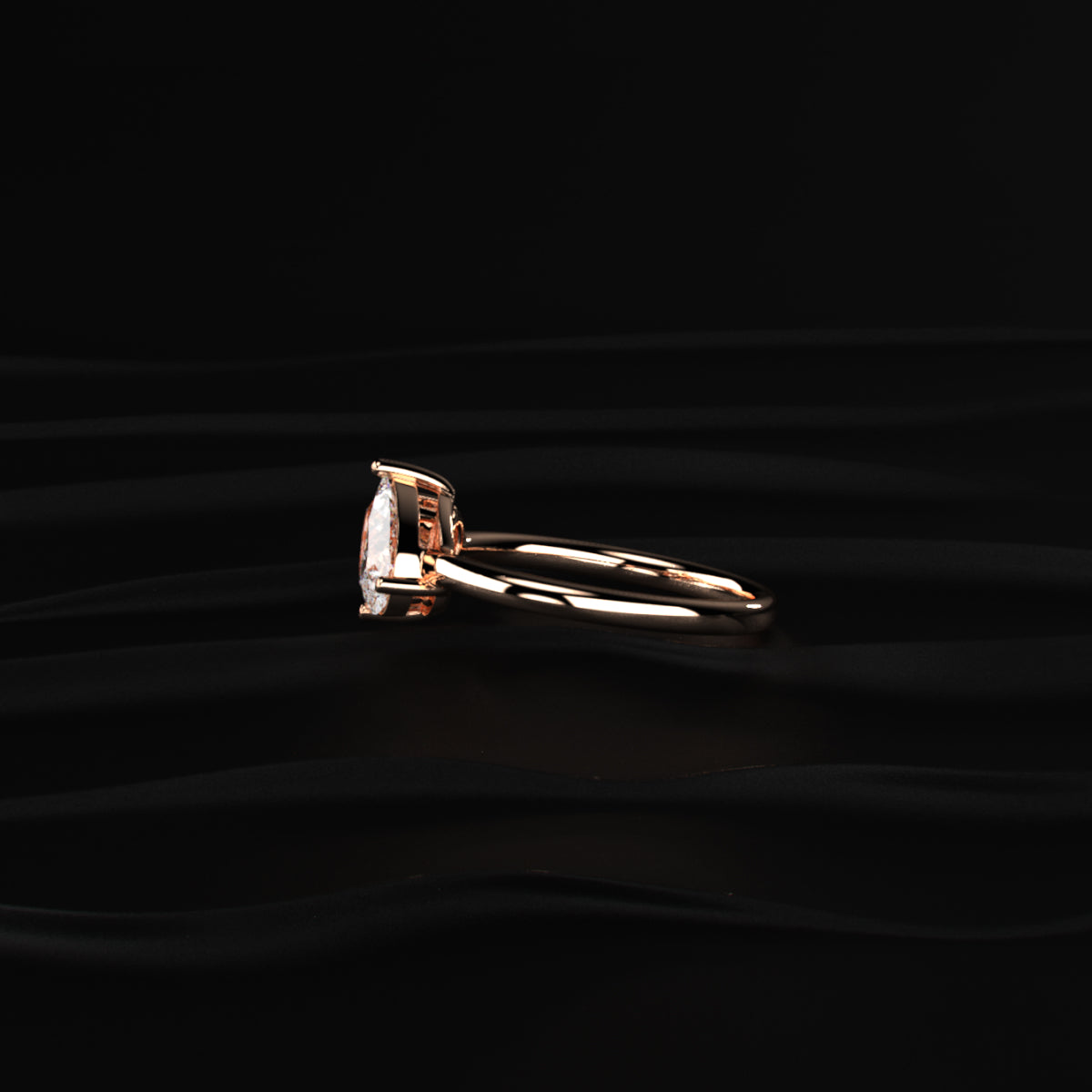 Toi Et Moi Double Pear Engagement Ring | Earthly jewels