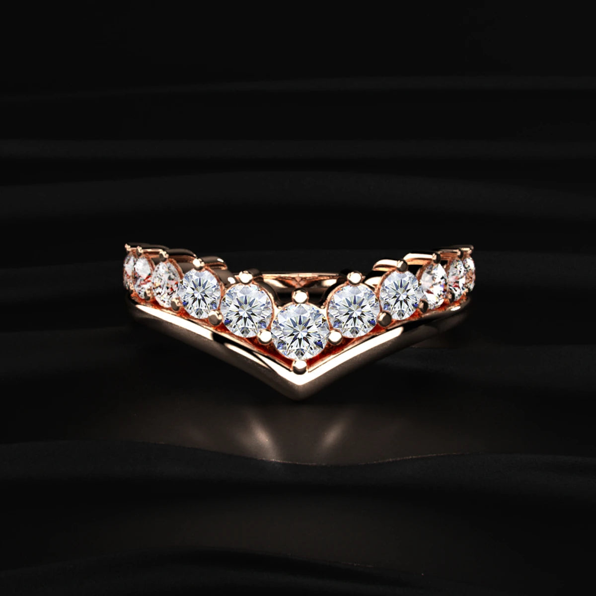 V Shaped Diamond Ring | Earthly Jewels