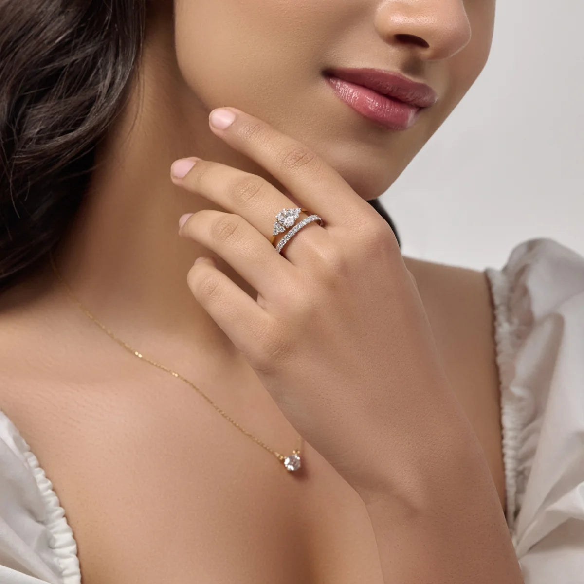 Oval Solitaire Ring With Round Accent Stones | Earthly Jewels