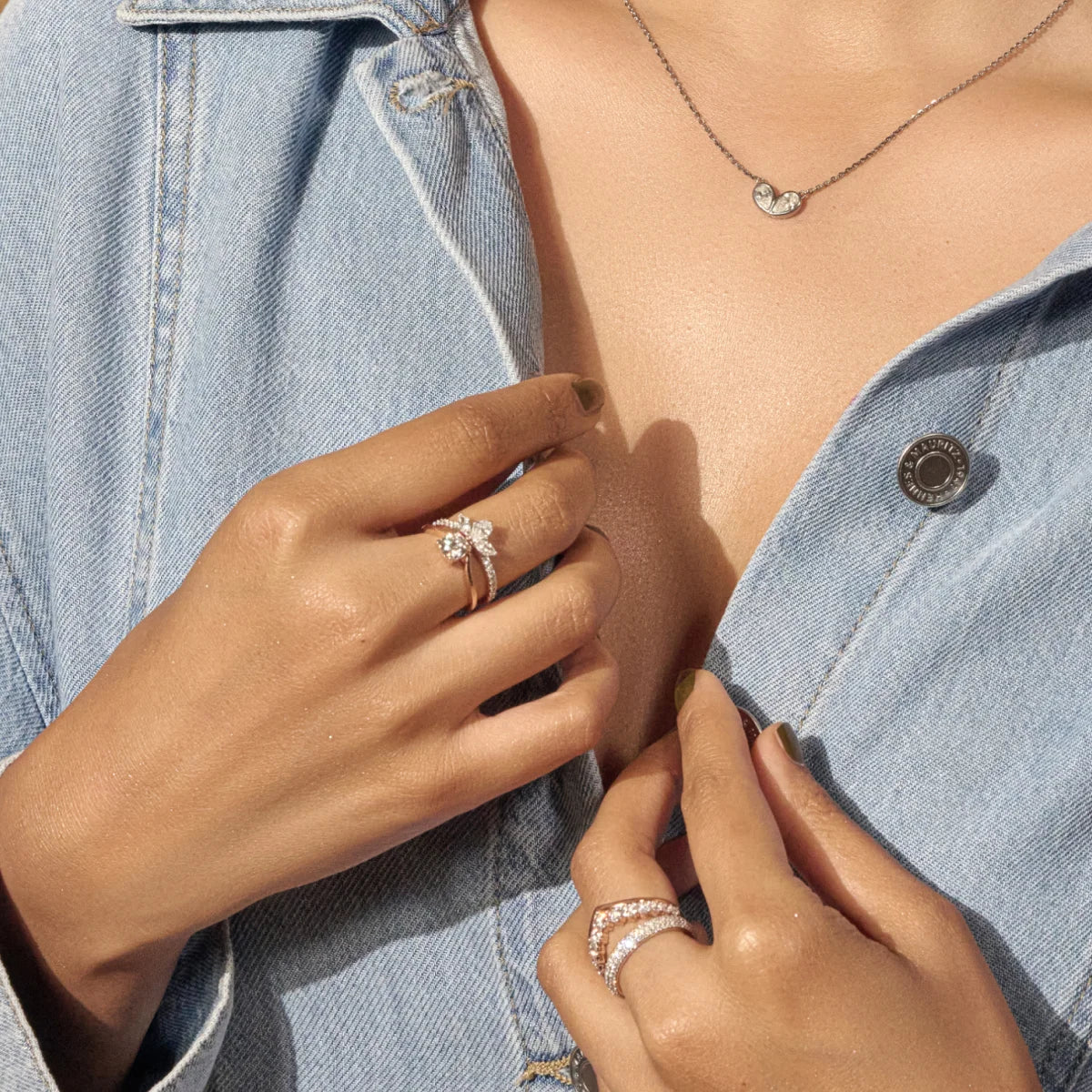 Marquise Trilogy Ring With Side Diamonds | Earthly jewels