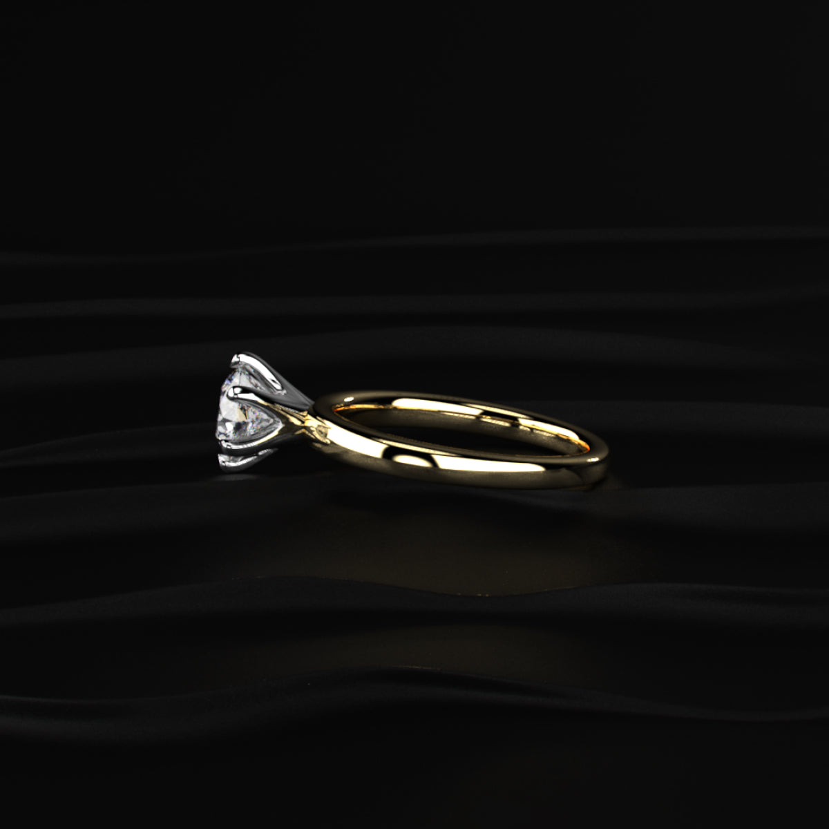 1 Ct Round Diamond Solitaire Engagement Ring | Earthly jewels