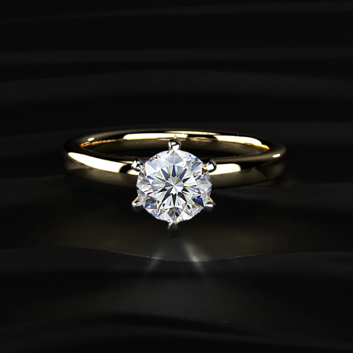 1 Ct Round Diamond Solitaire Engagement Ring | Earthly jewels