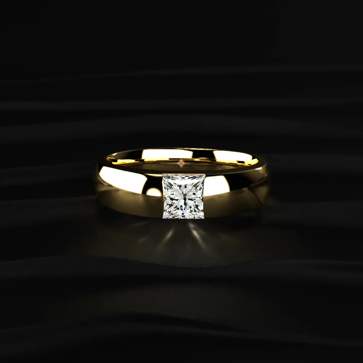 Princess Solitaire Ring For Men | Earthly Jewels
