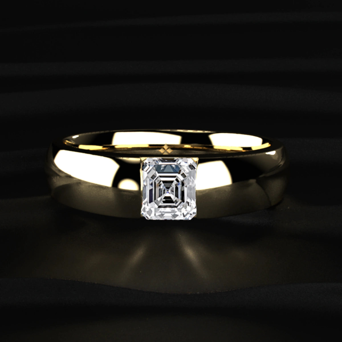 Princess Solitaire Ring For Men | Earthly Jewels