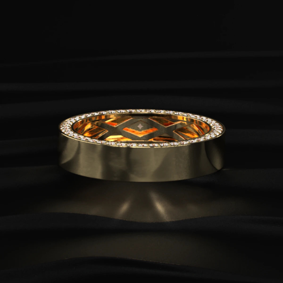 Mens Hidden Diamond Wedding Band | Earthly Jewels