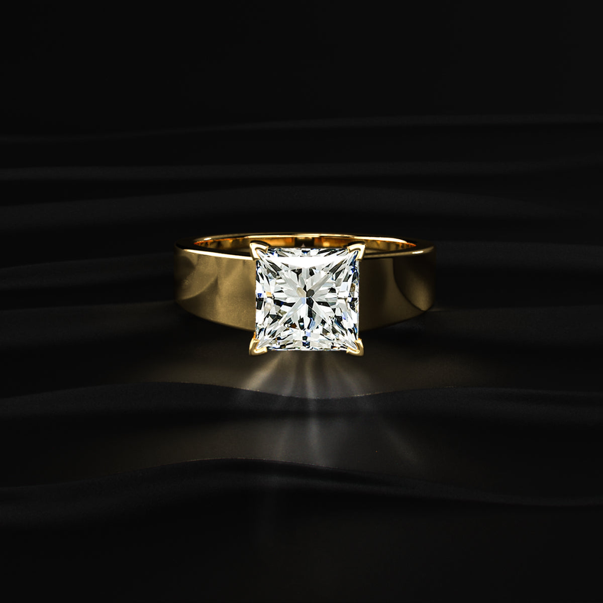 For Men Tanishq Carat Diamond Ring Princess Solitaire Engagement