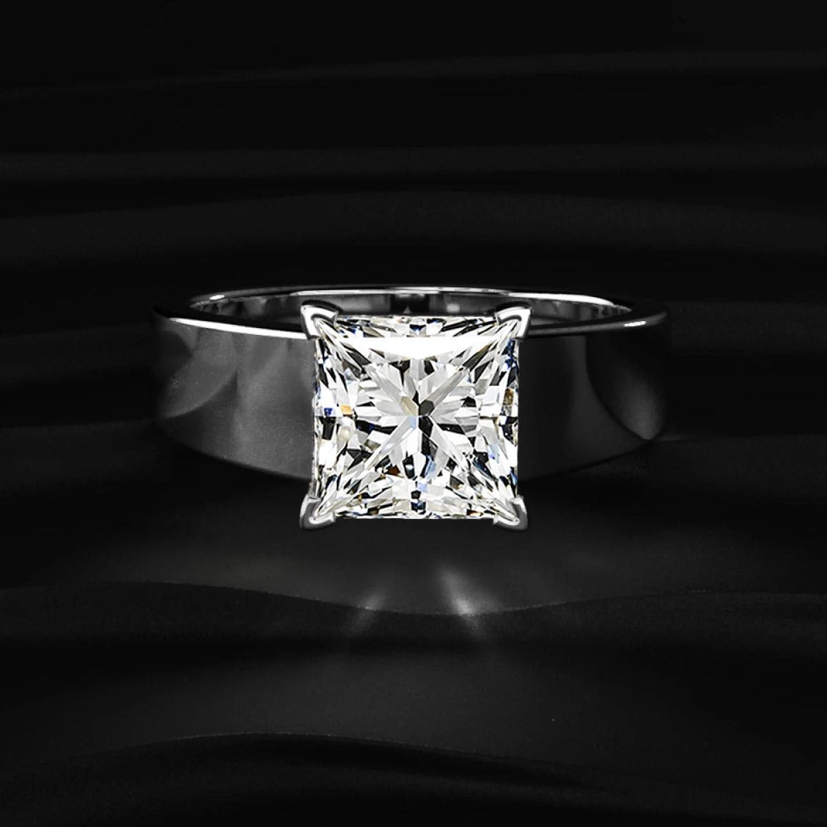 Princess Solitaire Engagement Ring For Men | Earthly Jewels