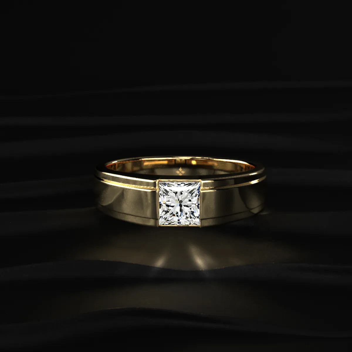 Princess Cut Men'S Engagement Ring | Earthly Jewels