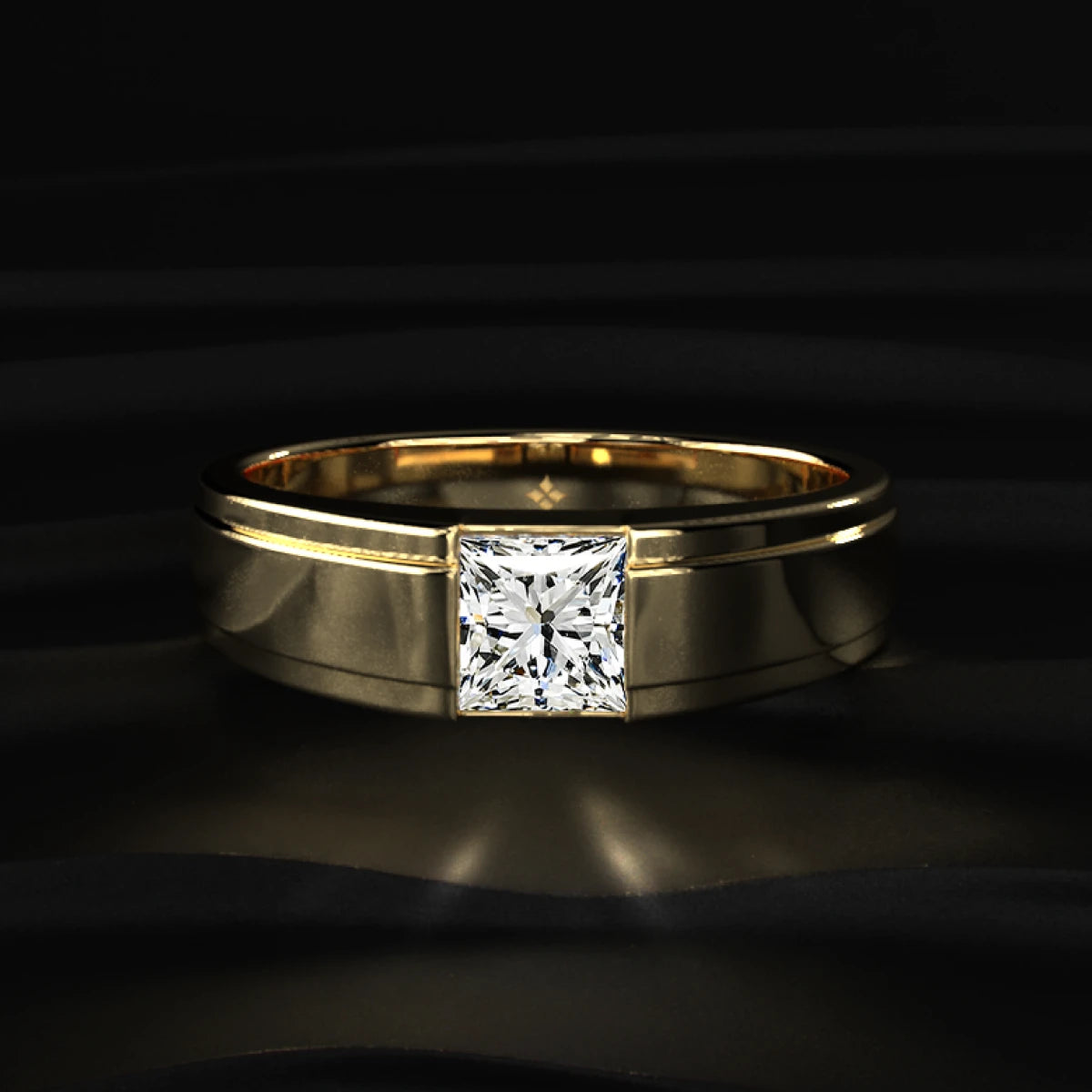 Princess Cut Men'S Engagement Ring | Earthly Jewels