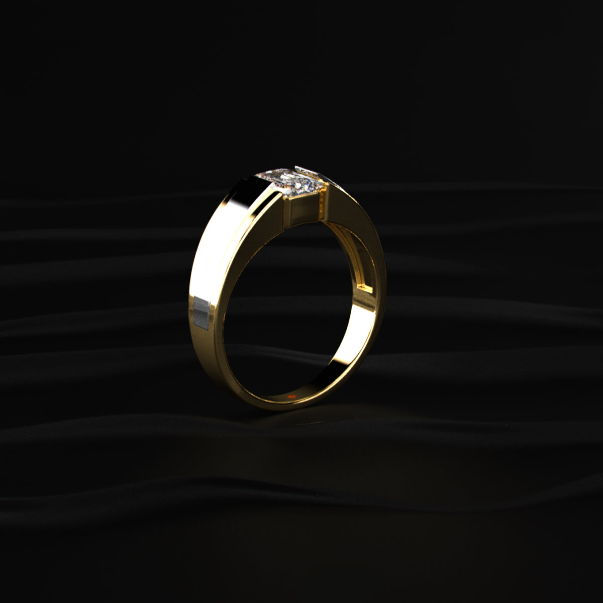 Emerald Cut Men'S Engagement Ring | Earthly Jewels