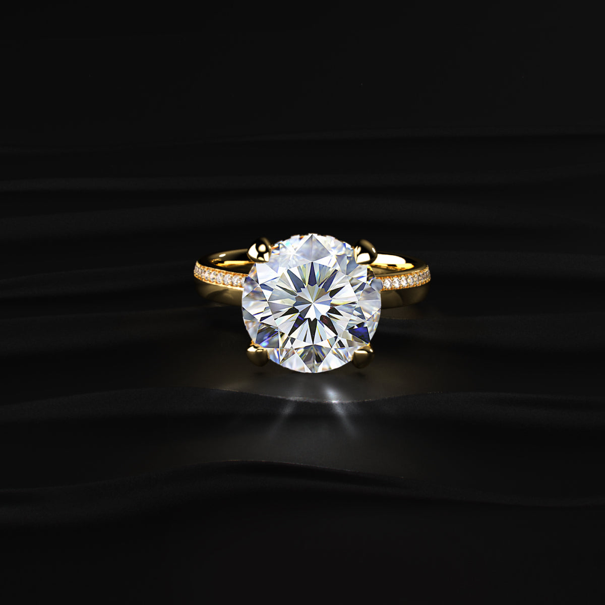 Majestic Round Solitaire Ring