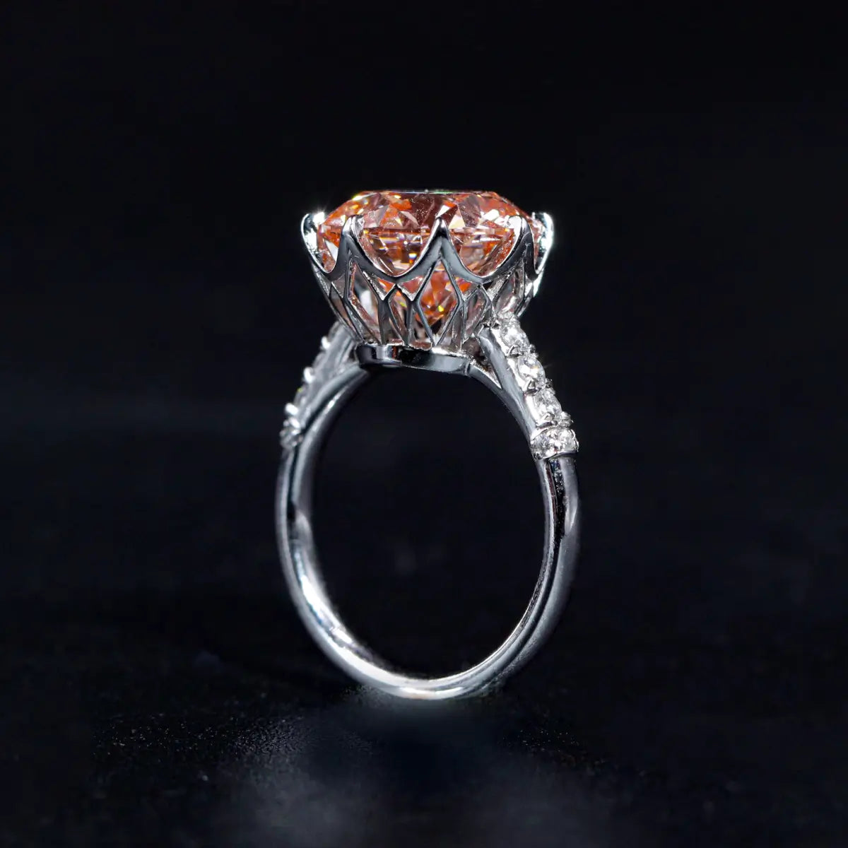 Regal Pink Round Solitaire Engagement Ring