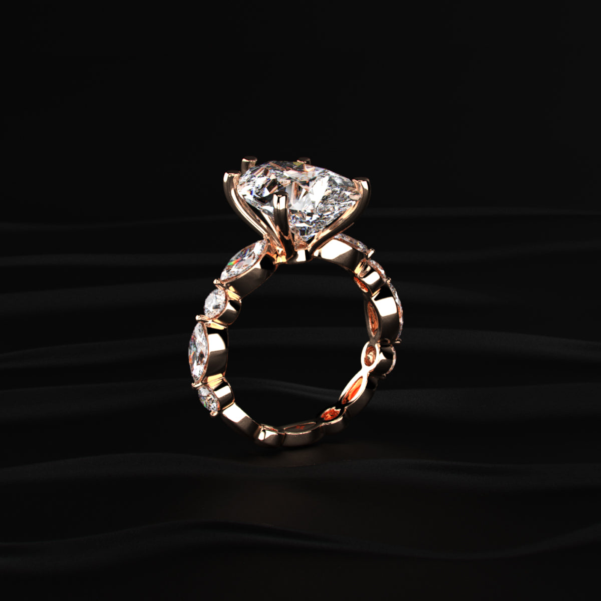 Royal Glow Pear Diamond Ring | Earthly Jewels