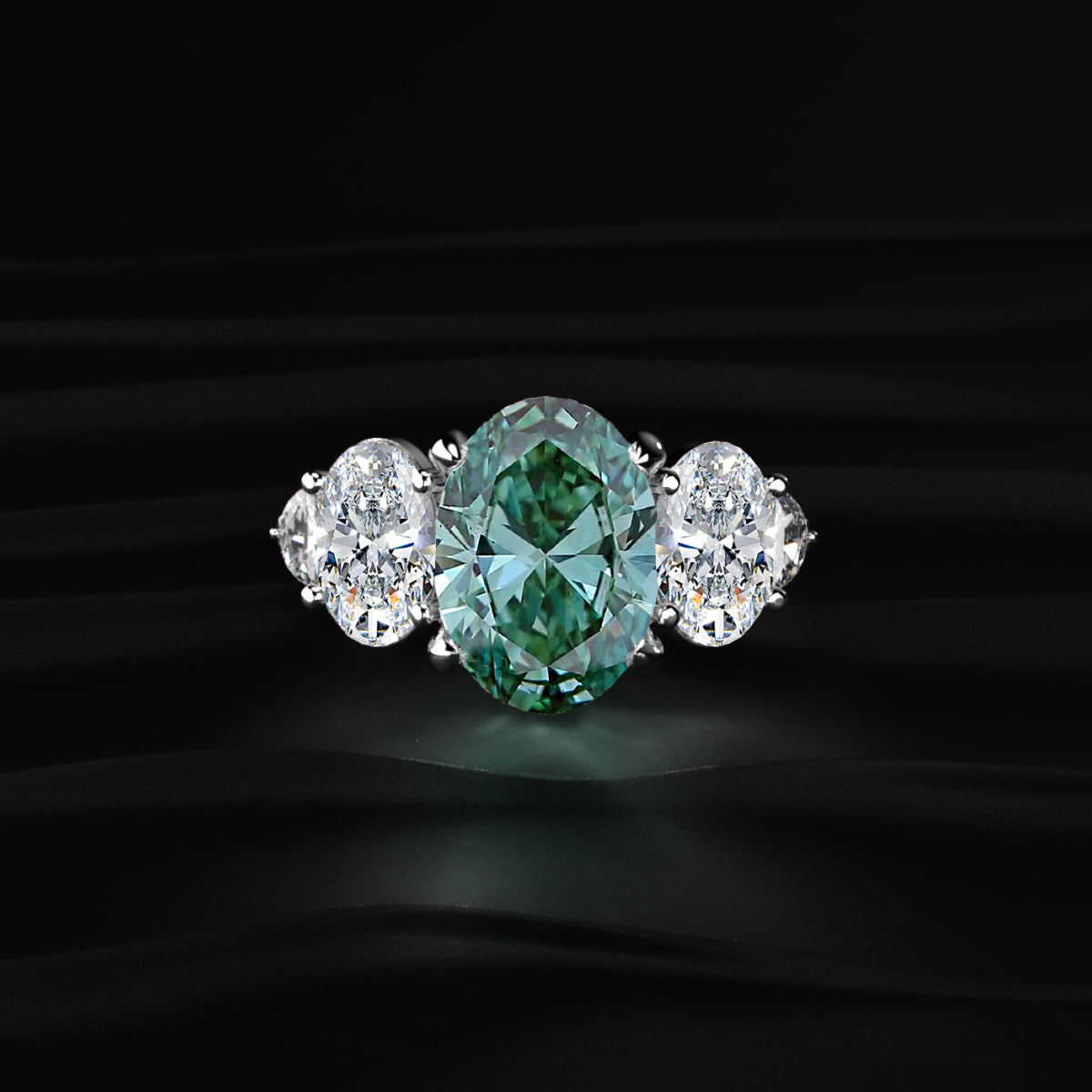 Oval Diamond Empress Five Stone Ring | Earthly jewels