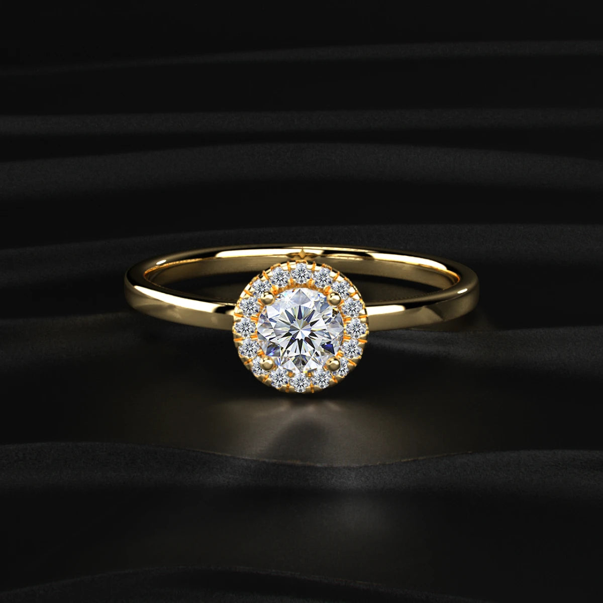 Round Cut Halo Diamond Engagement Rings | Earthly Jewels