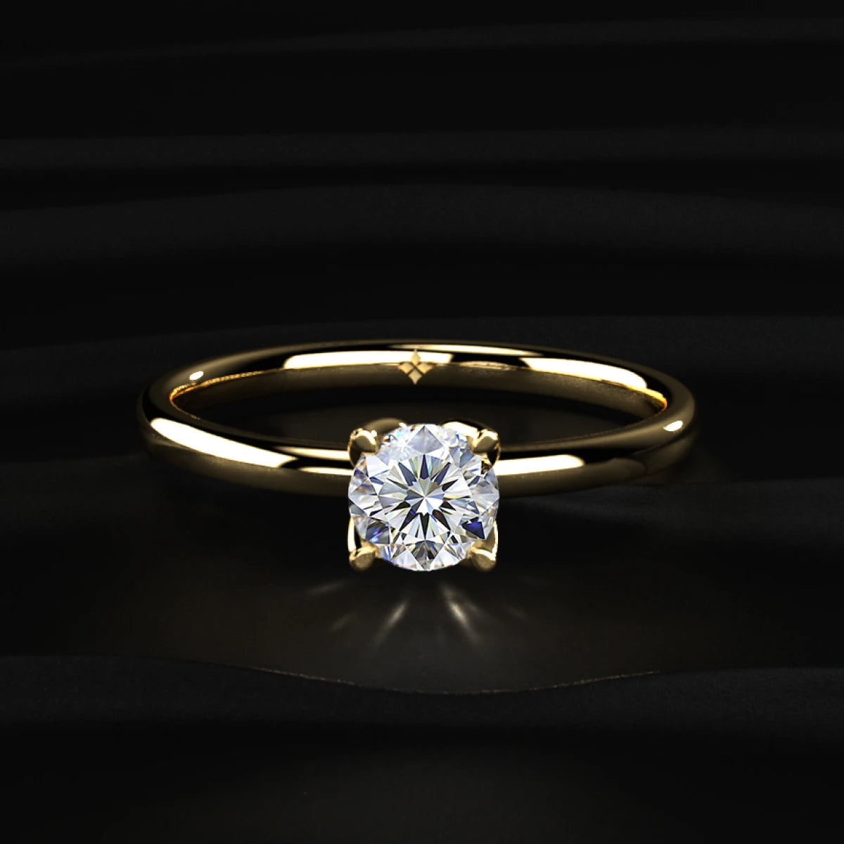 Round Diamond Tulip Setting Ring | Earthly Jewels