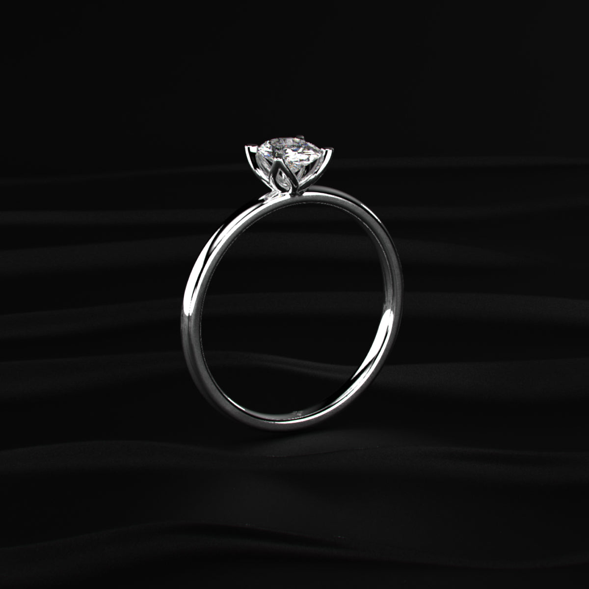 Oval Tulip Prong Ring