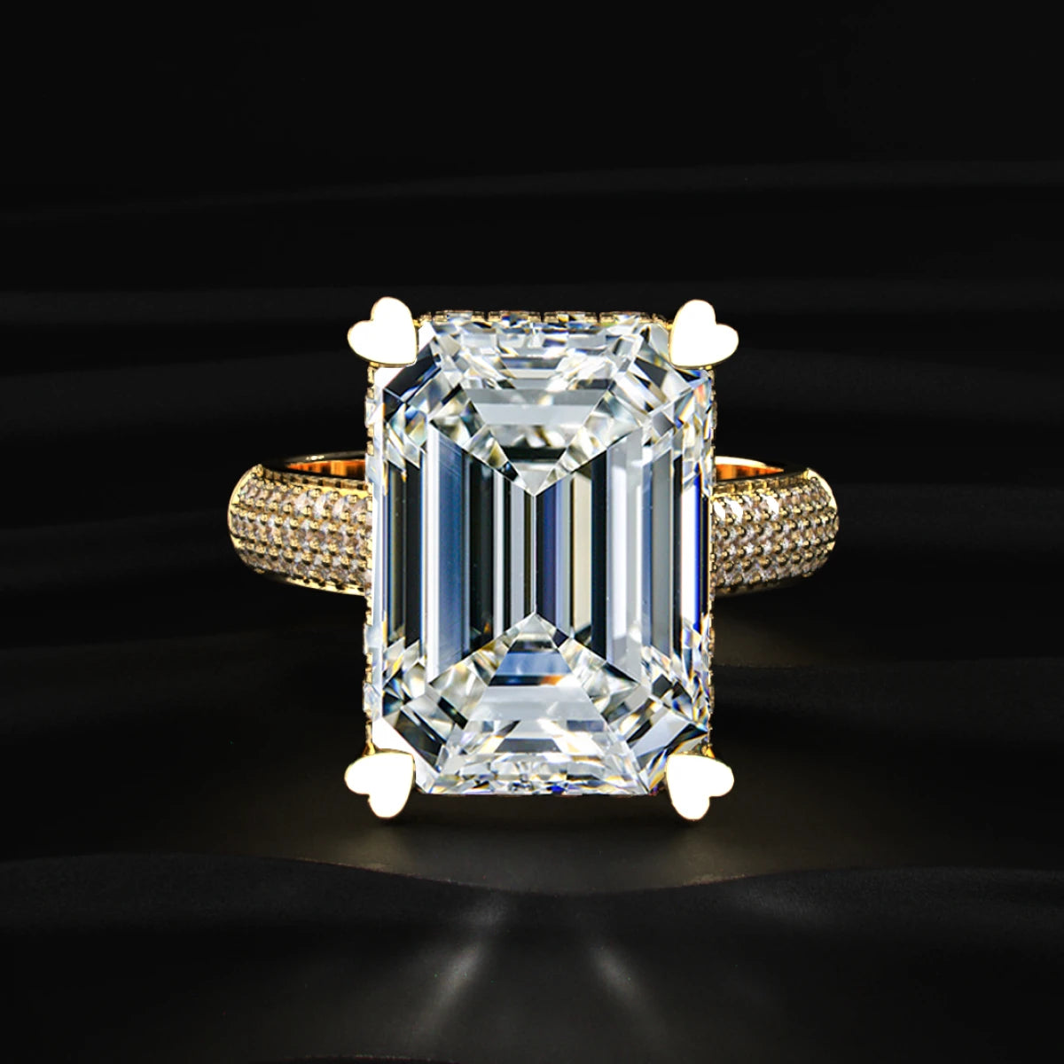 10 Ct Emerald Cut Solitaire Ring | Earthly Jewels